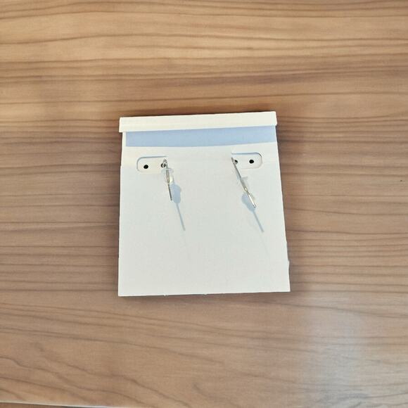 New! Kendra Scott Abbie Silver Open Frame Earrings in White Crystal - Picture 4 of 4